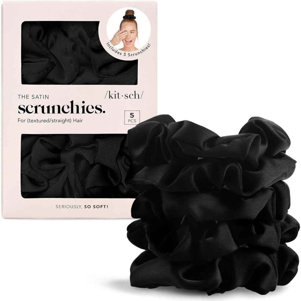 Satin Scrunchies for Women – No Crease Hair Ties – Soft Satin Hair Scrunchies fo